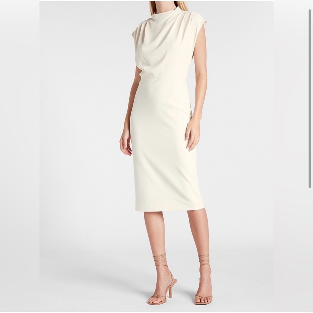 Express ivory midi dress